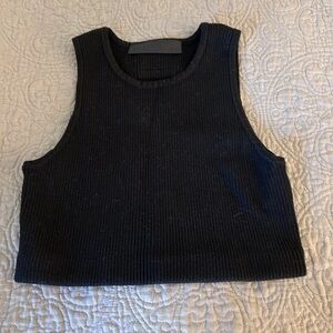 Fear of God Black Ribbed Crop Top